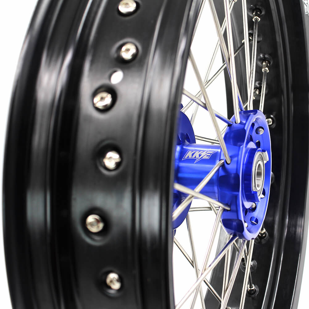 KKE 3.5 & 4.25 Wheels for Yamaha WR250F 2001 WR450F 2003-2018 Blue