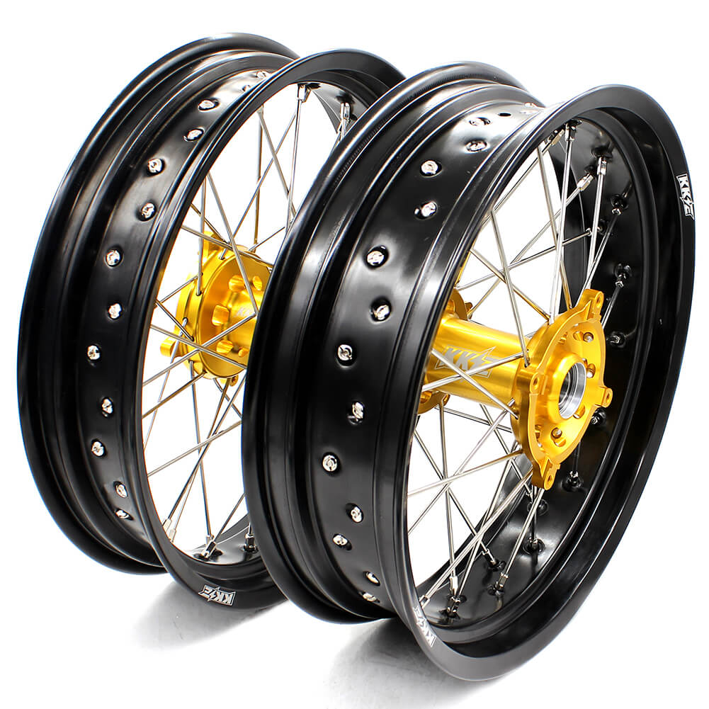KKE 17 Inch Supermoto Wheels for SUZUKI RMZ250 2007 RMZ450 2005-2022
