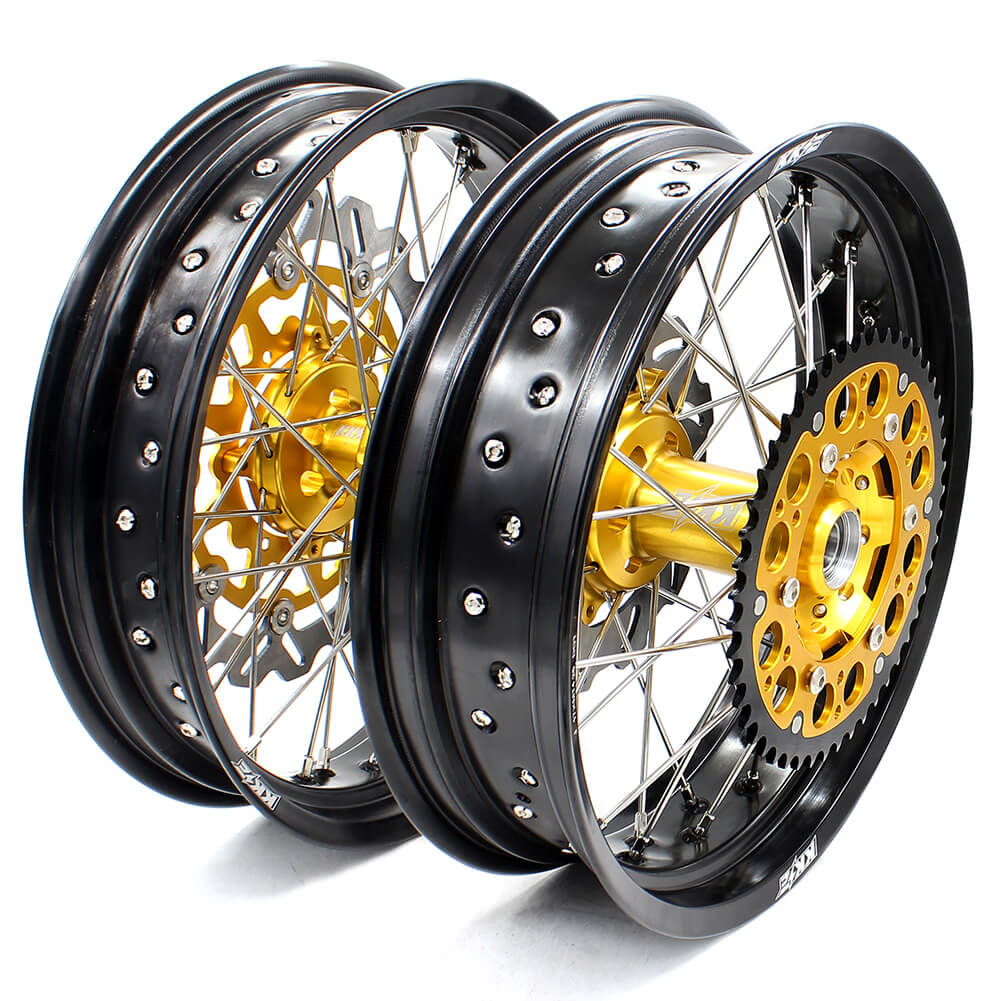 KKE 17 Inch Supermoto Wheels for SUZUKI RMZ250 2007 RMZ450 2005-2022