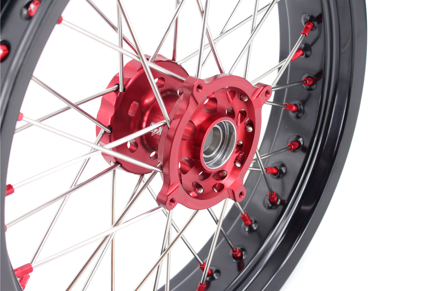 KKE 3.5 & 4.25 Supermoto Wheels Fit Husqvarna TE TC FE FC SMR 2000-2013 Red