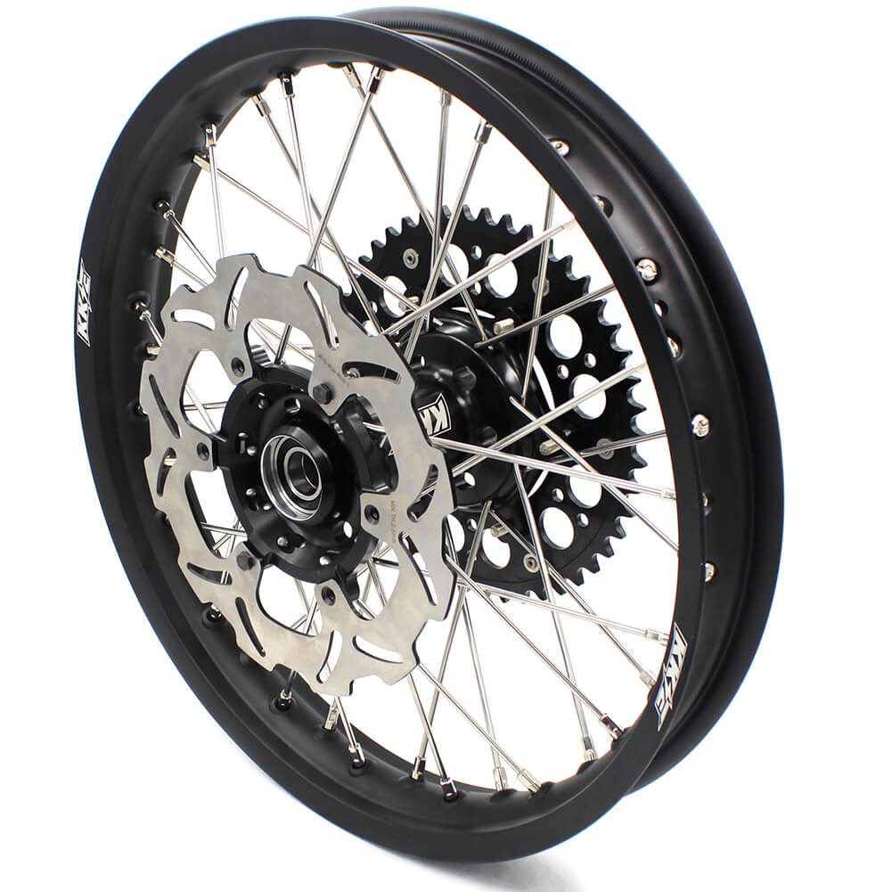 KKE 21/18 Enduro Dirtbike Wheel Rim For SUZUKI DRZ400 DRZ400S DRZ400E Black Hub & Rim