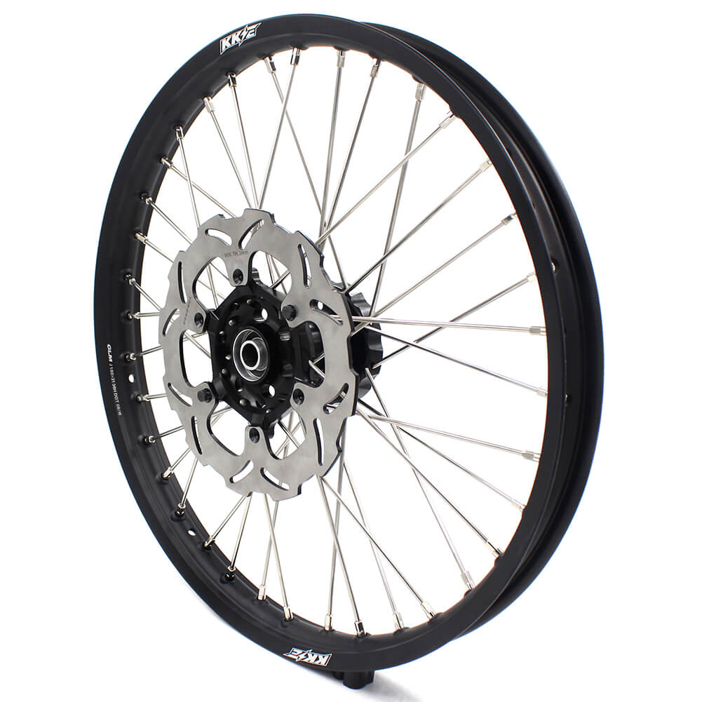 KKE 21/18 Enduro Dirtbike Wheel Rim For SUZUKI DRZ400 DRZ400S DRZ400E Black Hub & Rim