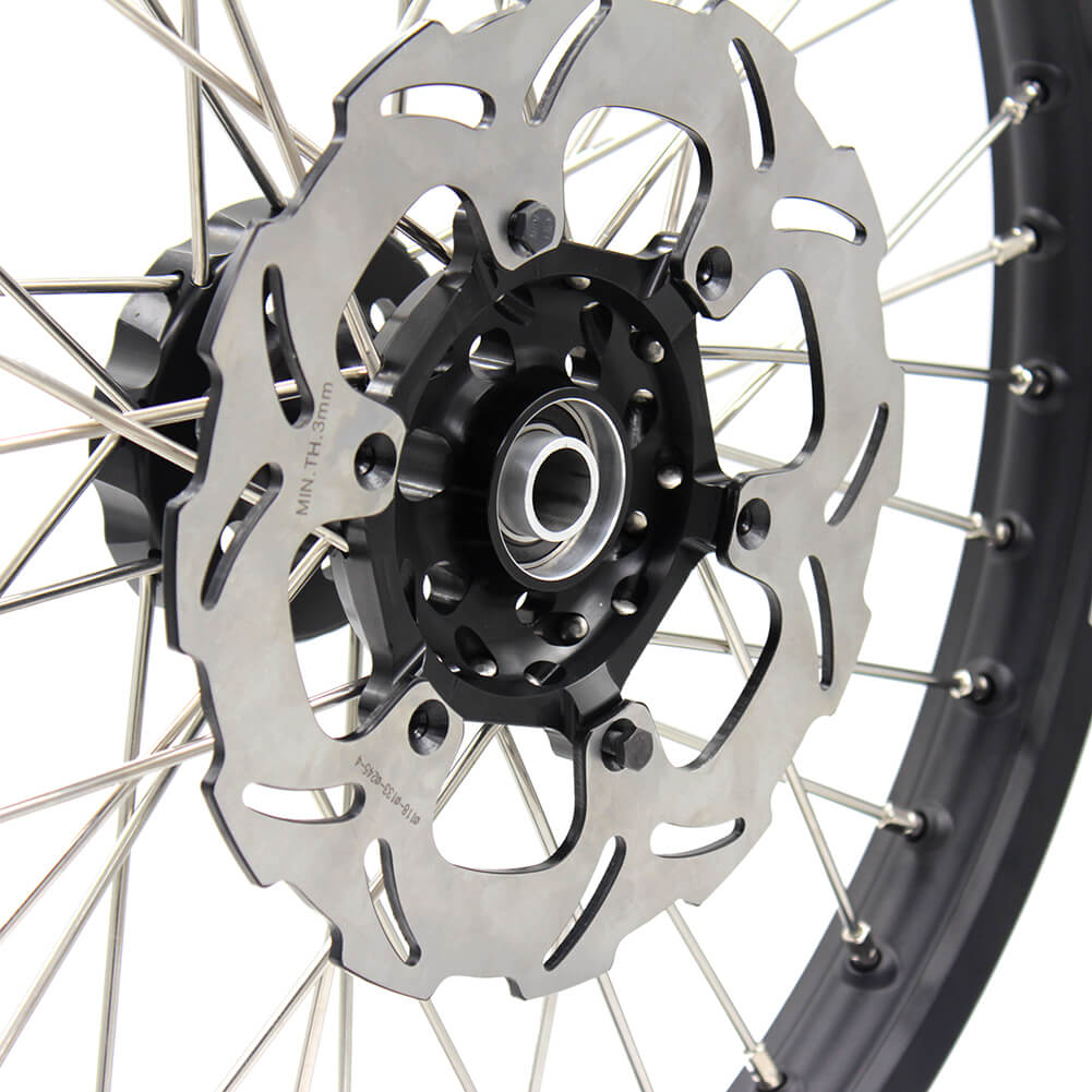 KKE 21/18 Enduro Dirtbike Wheel Rim For SUZUKI DRZ400 DRZ400S DRZ400E Black Hub & Rim