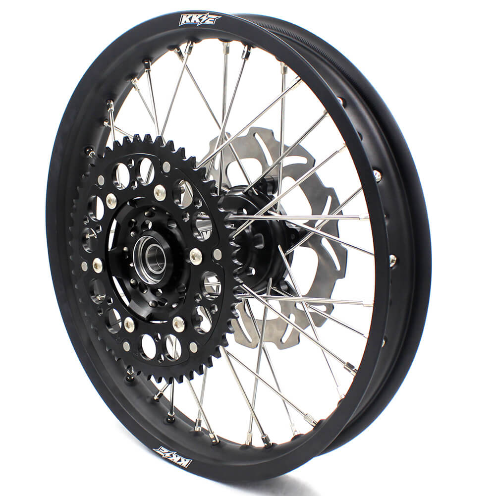 KKE 21/18 Enduro Dirtbike Wheel Rim For SUZUKI DRZ400 DRZ400S DRZ400E Black Hub & Rim