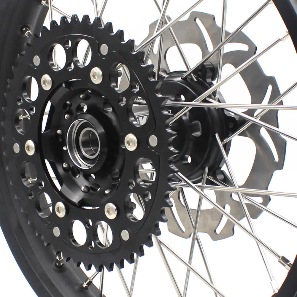 KKE 21/18 Enduro Dirtbike Wheel Rim For SUZUKI DRZ400 DRZ400S DRZ400E Black Hub & Rim
