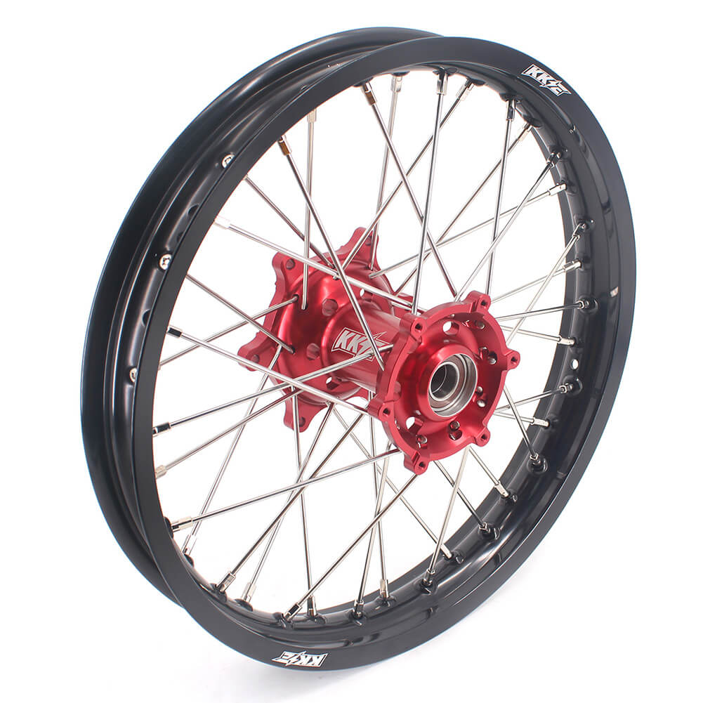 KKE 21 & 18 Enduro Rims for GAS GAS Enduro Bikes 2018-2020 Red CNC Hub