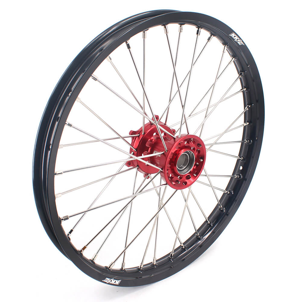 KKE 21 & 18 Enduro Rims for GAS GAS Enduro Bikes 2018-2020 Red CNC Hub