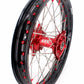 KKE 21" 18" OEM Size Motorcycle Alloy Wheels Rims Compatible with HONDA XR650L 1993-2022 Red Nipples