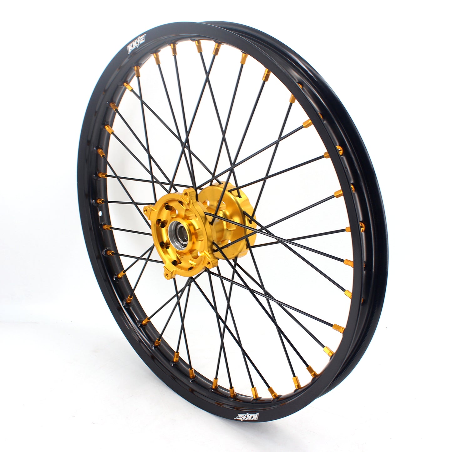 KKE 21 & 19 MX Wheels Rims for SUZUKI RMZ250 2007 RMZ450 2005-2022 Black Spokes