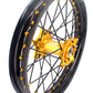 KKE 21 & 19 MX Wheels Rims for SUZUKI RMZ250 2007 RMZ450 2005-2022 Black Spokes