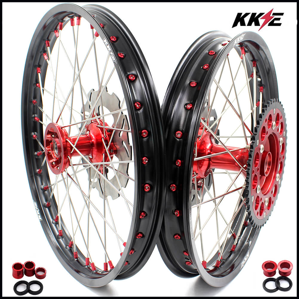 KKE 21" 18" or 21" 19" Cast Hub Billet Rims For HONDA CRF250R 2004-2013 CRF450R CR125R CR250R 2002-2013