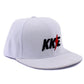 KKE Peaked Hat with KKE logo Black & White