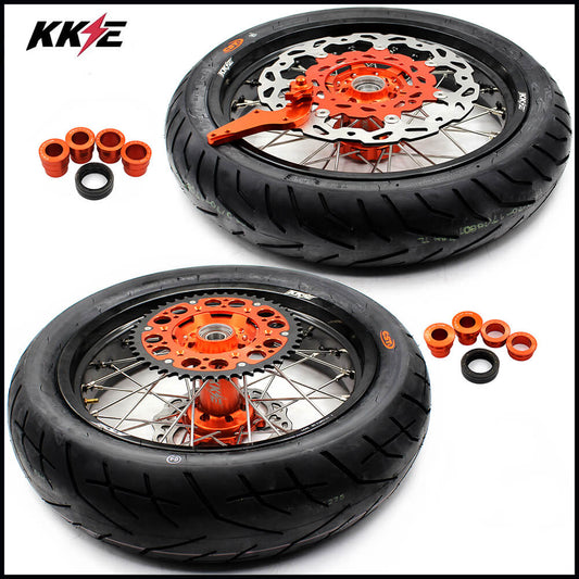 KKE 3.5 & 5.0 Supermoto CST Tires for KTM SX SX-F XC XC-F Orange