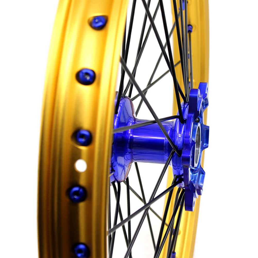 KKE Cast 21 & 19 Wheels Fit For Yamaha YZ250F YZ450F 2016-2020 Gold Rim