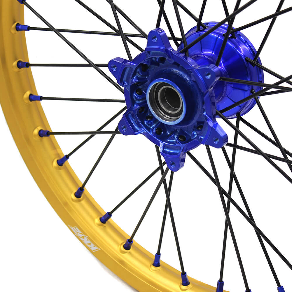 KKE Cast 21 & 19 Wheels Fit For Yamaha YZ250F YZ450F 2016-2020 Gold Rim