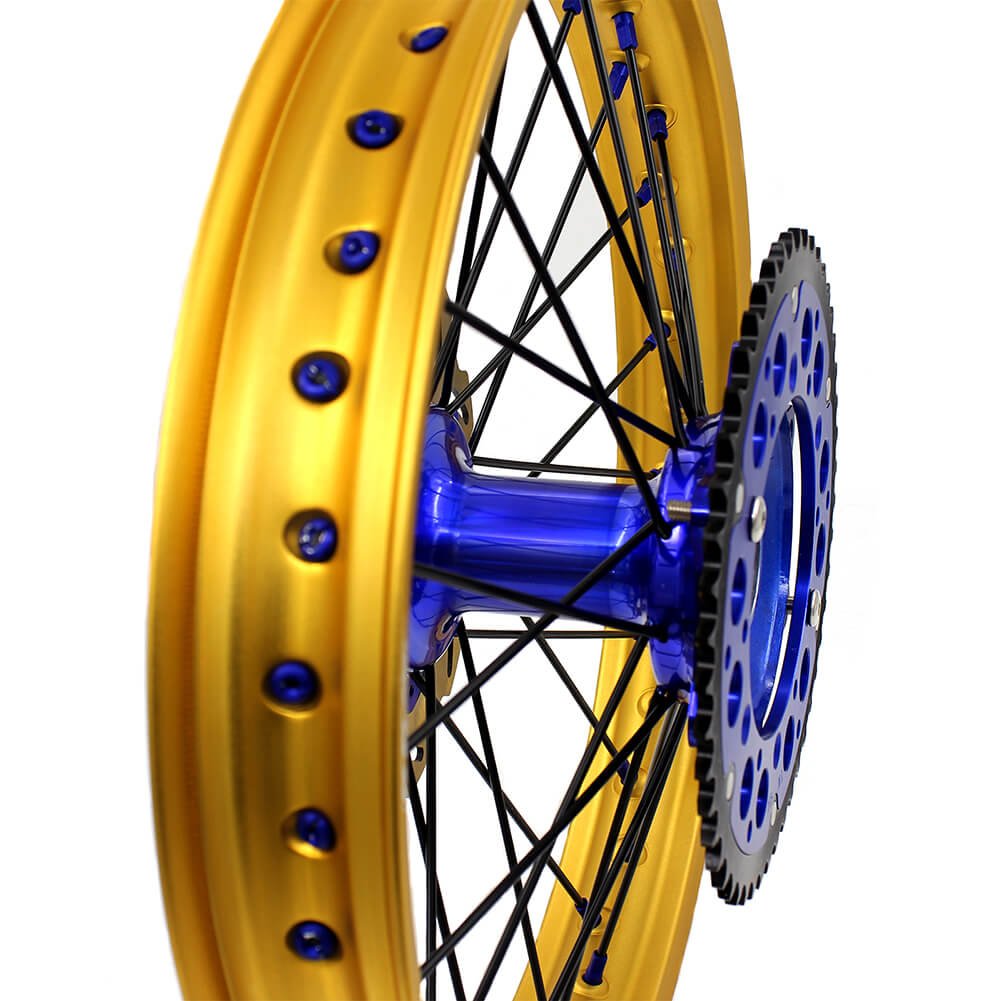 KKE Cast 21 & 19 Wheels Fit For Yamaha YZ250F YZ450F 2016-2020 Gold Rim