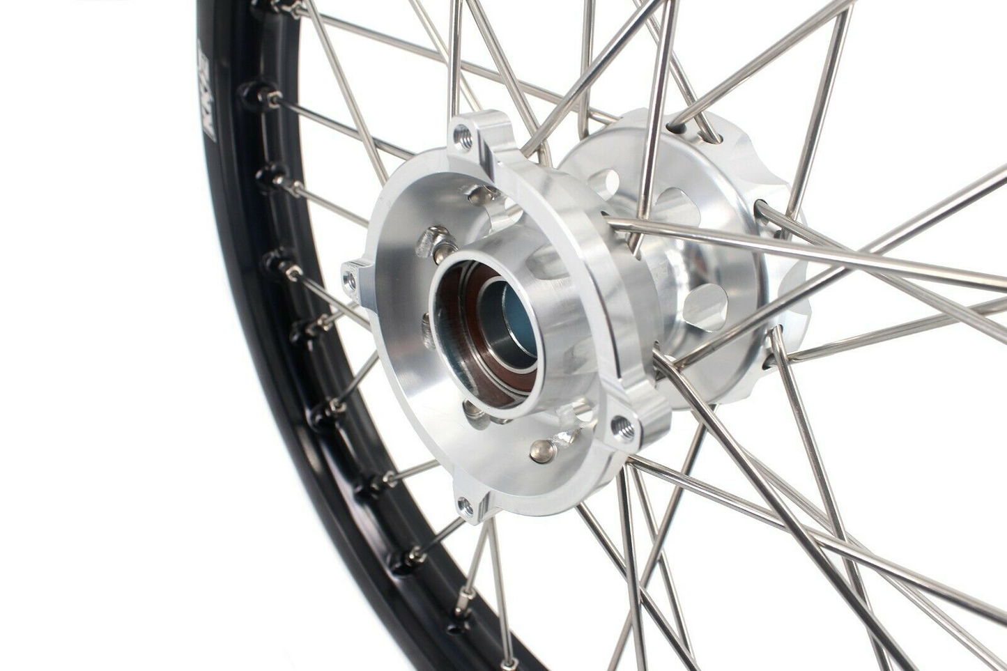 KKE 17"*1.4/14"*1.6 Kids Small Spoked Wheels GLM Rims For KTM SX85 2021-2023 Silver Hub