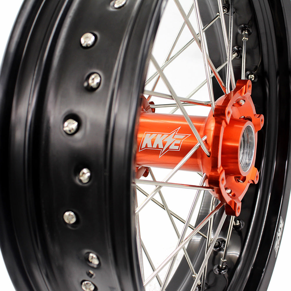 KKE 3.5*16.5" / 5.0*17" Supermoto Wheels for KTM SX SX-F EXC EXC-F XCF 125-530CC 2003-2024
