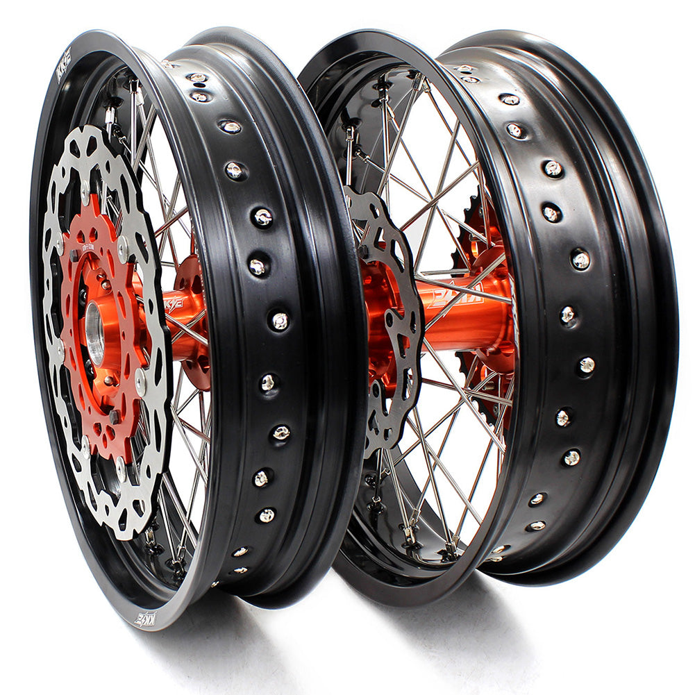KKE 3.5*16.5" / 5.0*17" Supermoto Wheels for KTM SX SX-F EXC EXC-F XCF 125-530CC 2003-2024