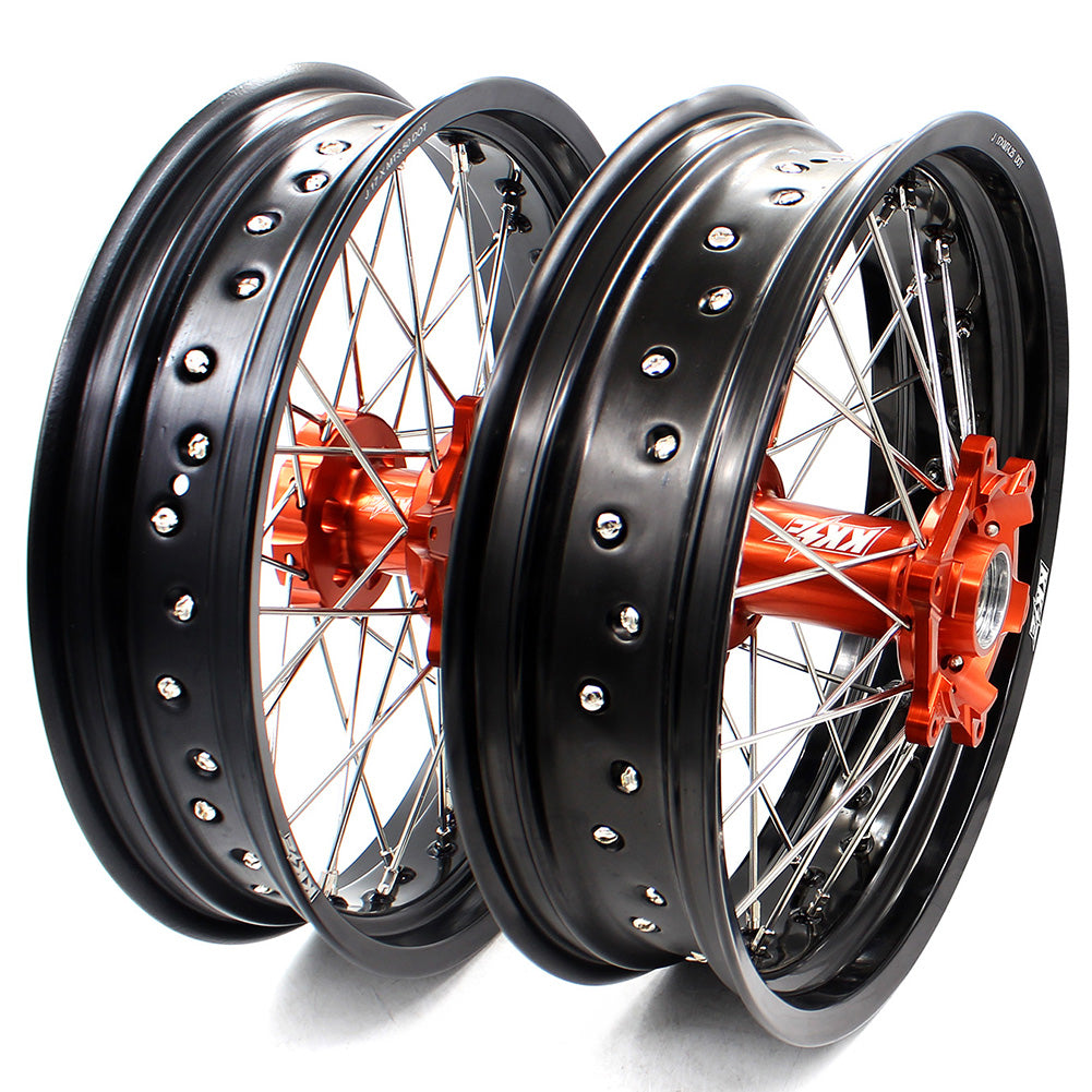 KKE 3.5*16.5" / 5.0*17" Supermoto Wheels for KTM SX SX-F EXC EXC-F XCF 125-530CC 2003-2024