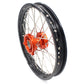 KKE 1.4*14 1.6*12 SPOKED KID'S WHEELS RIMS SET FOR KTM 50 SX 2014-2016 ORANGE CNC HUBS BLACK RIMS - KKE Racing