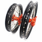 KKE 1.4*14 1.6*12 SPOKED KID'S WHEELS RIMS SET FOR KTM 50 SX 2014-2016 ORANGE CNC HUBS BLACK RIMS - KKE Racing