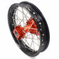 KKE 1.4*14 1.6*12 SPOKED KID'S WHEELS RIMS SET FOR KTM 50 SX 2014-2016 ORANGE CNC HUBS BLACK RIMS - KKE Racing