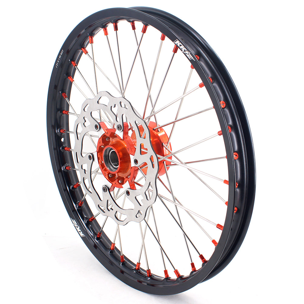 KKE 21 & 19 Cast Wheels for KTM SX SX-F XC XC-F 125-530 2003-2022 Orange Ship from HI