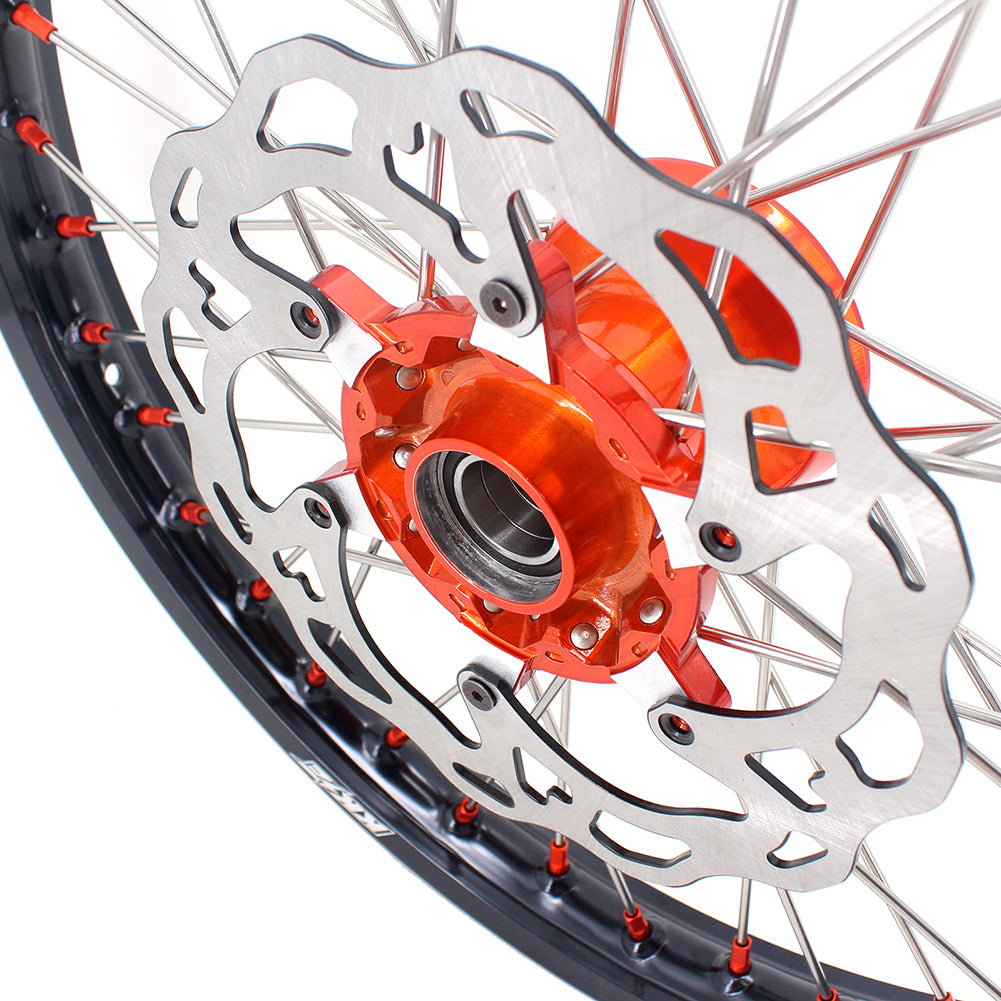 KKE 21 & 19 Cast Wheels for KTM SX SX-F XC XC-F 125-530 2003-2022 Orange Ship from HI