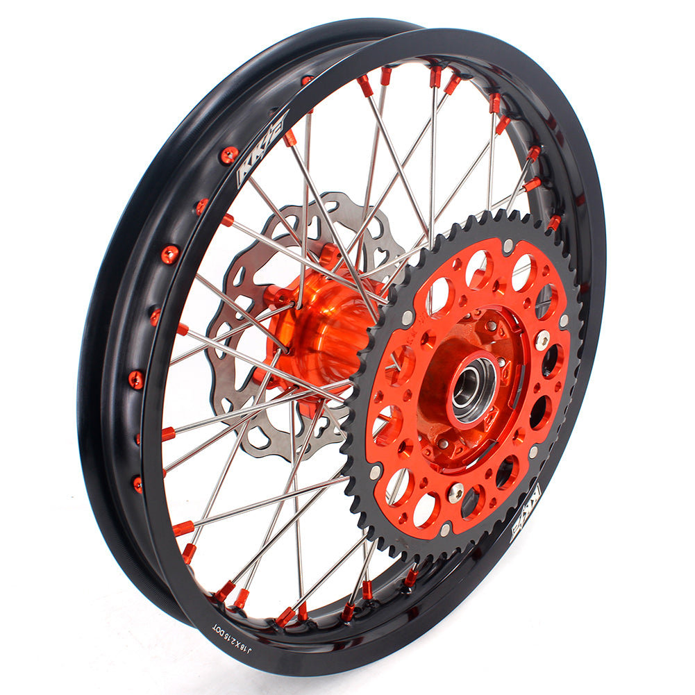 KKE 21 & 19 Cast Wheels for KTM SX SX-F XC XC-F 125-530 2003-2022 Orange Ship from HI