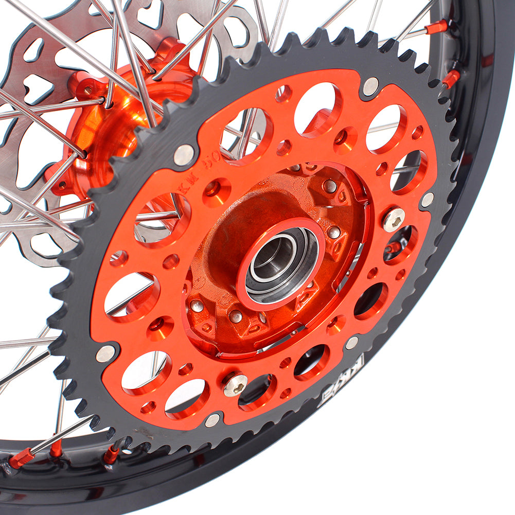 KKE 21 & 19 Cast Wheels for KTM SX SX-F XC XC-F 125-530 2003-2022 Orange Ship from HI