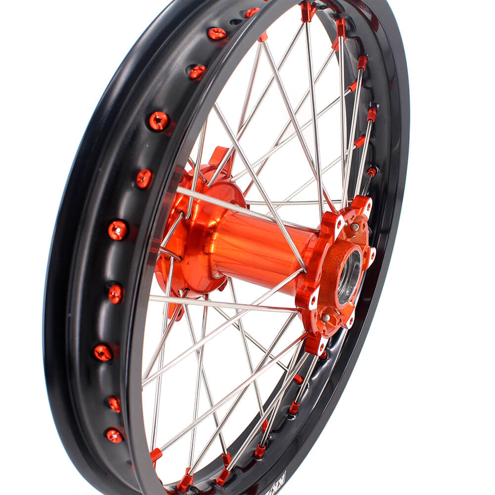 KKE 21 & 19 Cast Wheels for KTM SX SX-F XC XC-F 125-530 2003-2022 Orange Ship from HI