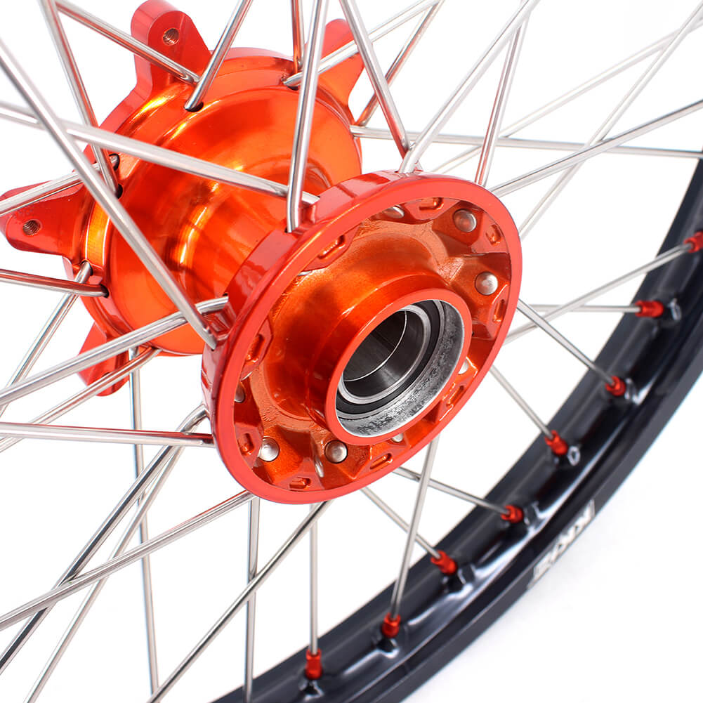 KKE 21 & 19 Cast Wheels for KTM SX SX-F XC XC-F 125-530 2003-2022 Orange Ship from HI