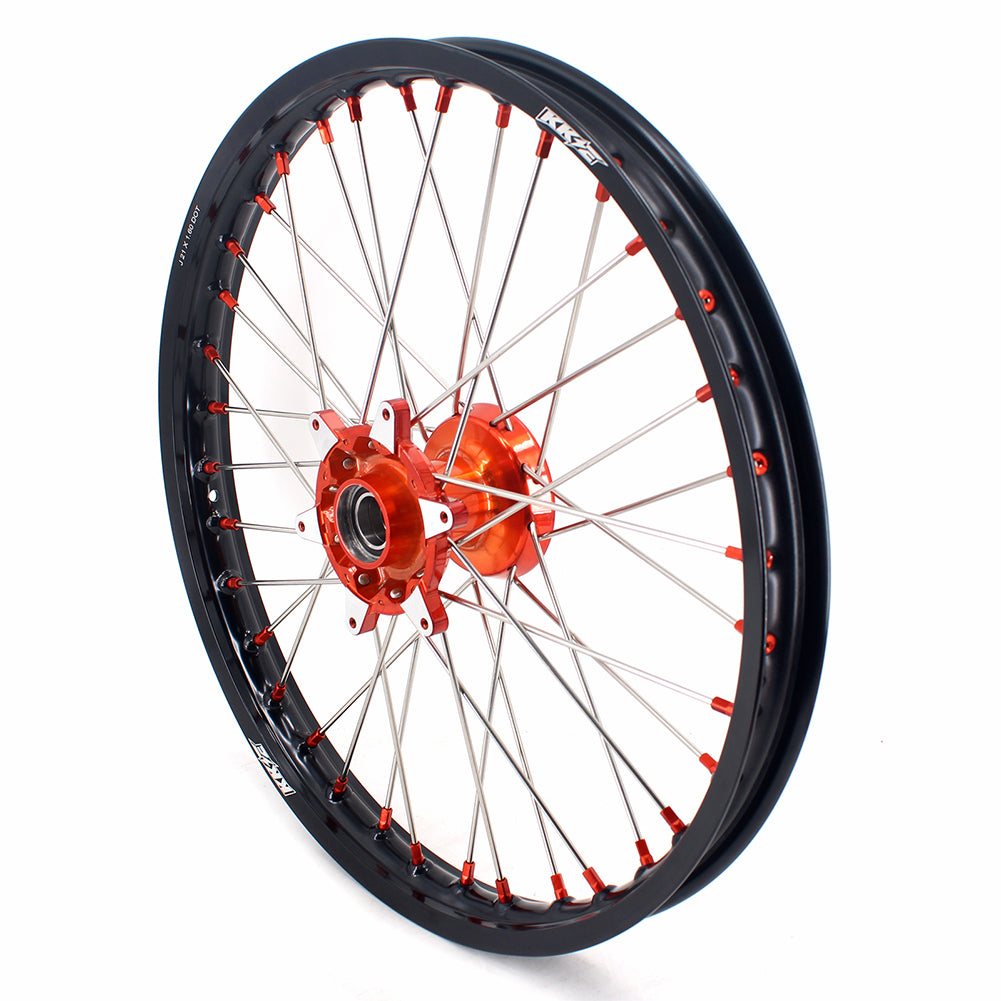 KKE 21 & 19 Cast Wheels for KTM SX SX-F XC XC-F 125-530 2003-2022 Orange Ship from HI