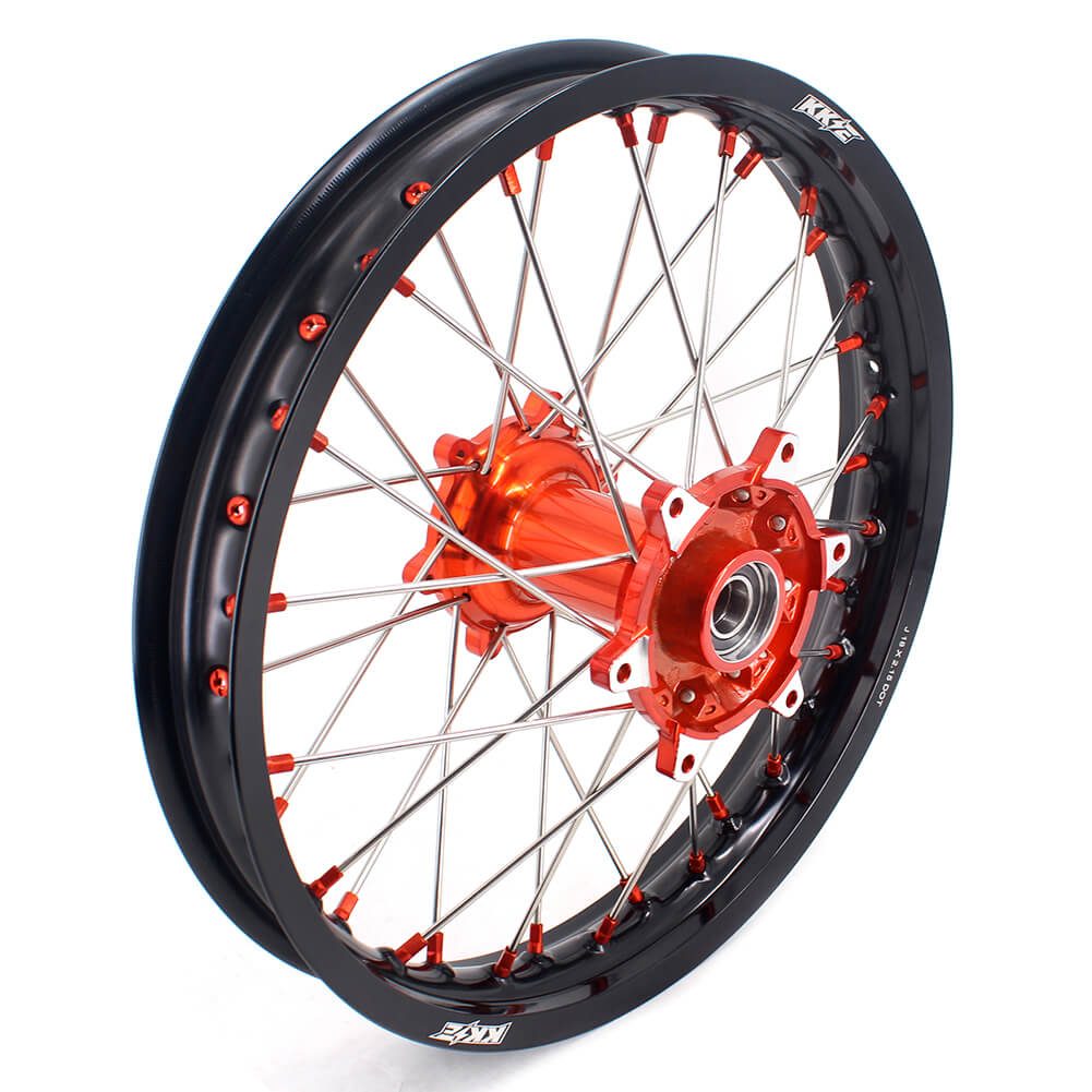 KKE 21 & 19 Cast Wheels for KTM SX SX-F XC XC-F 125-530 2003-2022 Orange Ship from HI