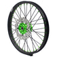 KKE 21/19 MX Spoked Wheels Rims For KAWASAKI KX125 KX250 2003 2004 2005 Black Spokes