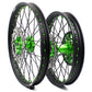 KKE 21/19 MX Spoked Wheels Rims For KAWASAKI KX125 KX250 2003 2004 2005 Black Spokes