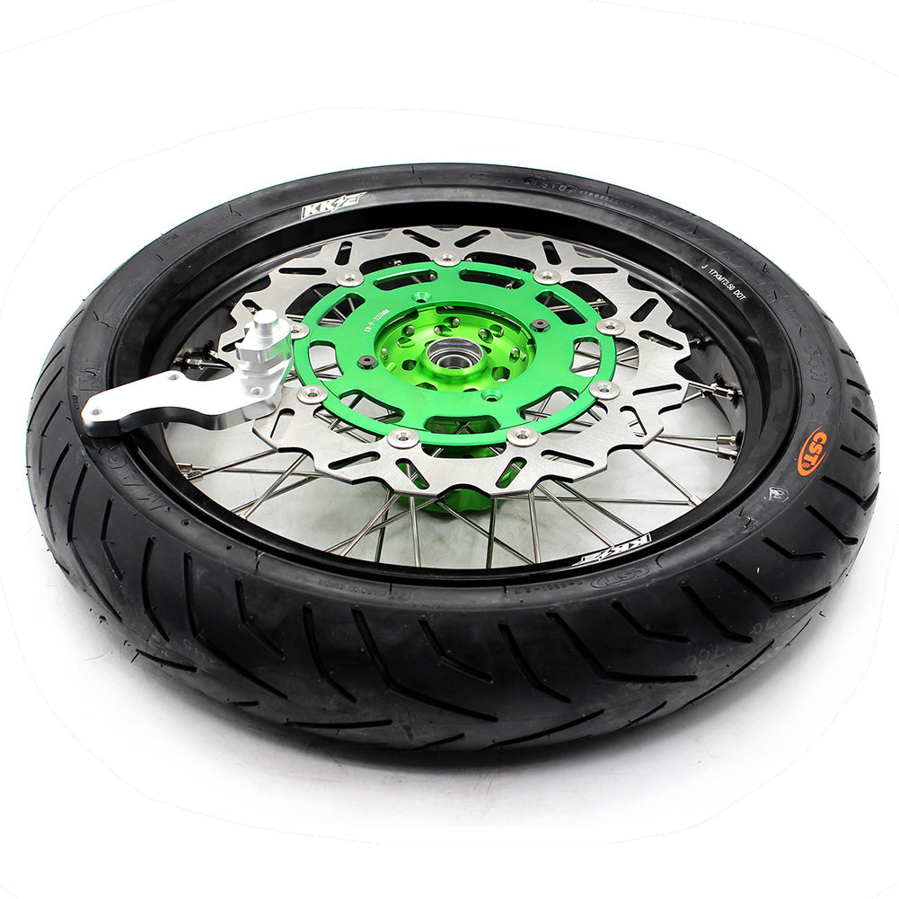 Pre-order KKE 17inch KX250F KX450F 2006-2018 For KAWASAKI Supermoto Rims CST Tires
