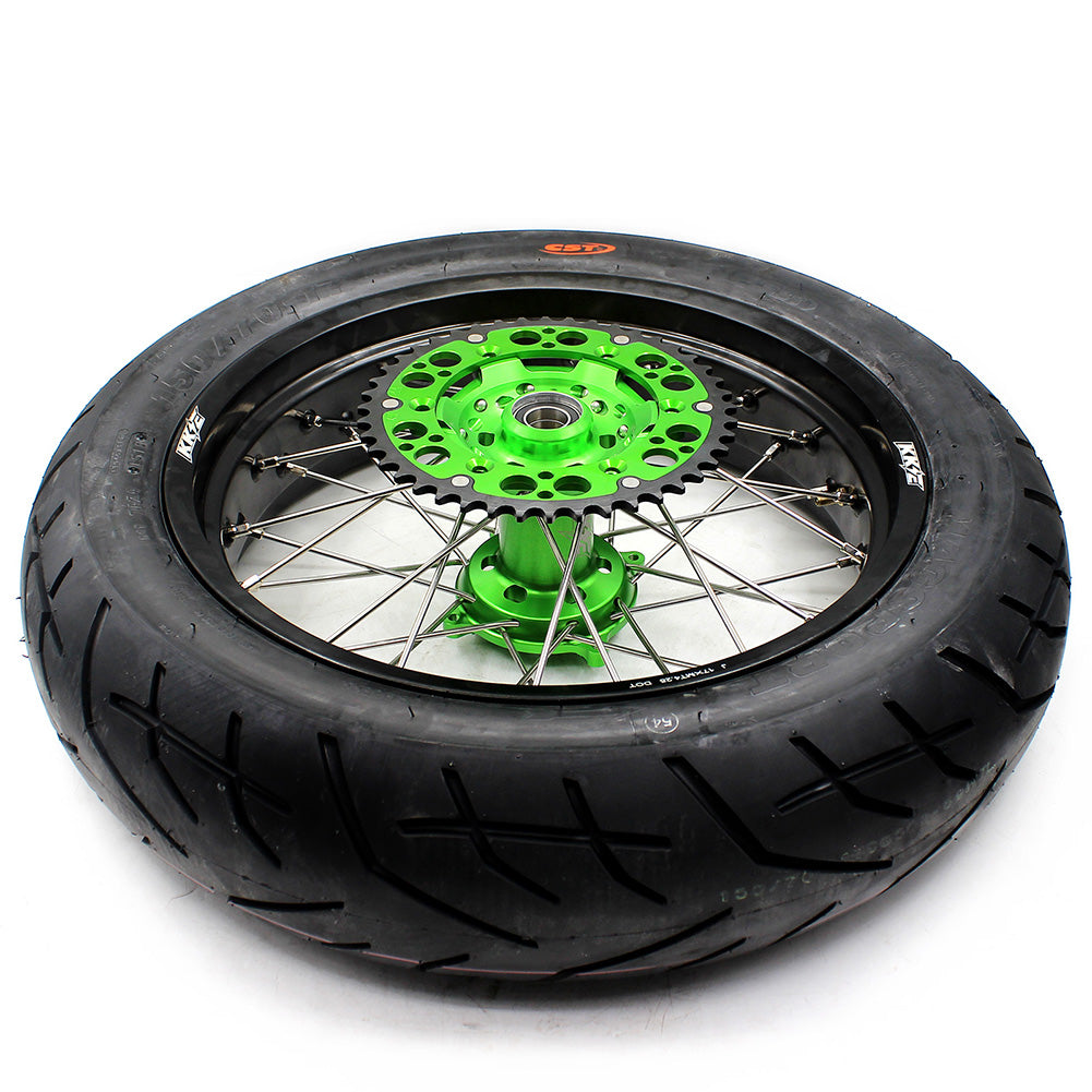 Pre-order KKE 17inch KX250F KX450F 2006-2018 For KAWASAKI Supermoto Rims CST Tires