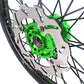 KKE 21/19 MX Rims Set for KAWASAKI KX125 KX250 KX250F KX450F Green Spoke