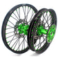 KKE 21/19 MX Rims Set for KAWASAKI KX125 KX250 KX250F KX450F Green Spoke