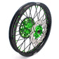 KKE 21/19 MX Rims Set for KAWASAKI KX125 KX250 KX250F KX450F Green Spoke