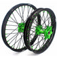 KKE 21/19 MX Rims Set for KAWASAKI KX125 KX250 KX250F KX450F Green Spoke