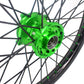 KKE 21/19 MX Rims Set for KAWASAKI KX125 KX250 KX250F KX450F Green Spoke