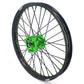 KKE 21/19 MX Rims Set for KAWASAKI KX125 KX250 KX250F KX450F Green Spoke