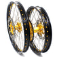 KKE 21 & 19 MX Dirt Bike Rims For SUZUKI RM125 2001-2007 RM250 2008 Gold Nipple
