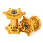 KKE CNC Gold Front & Rear Hubs Set For SUZUKI RM125 1996-2007 RM250 1996-2008