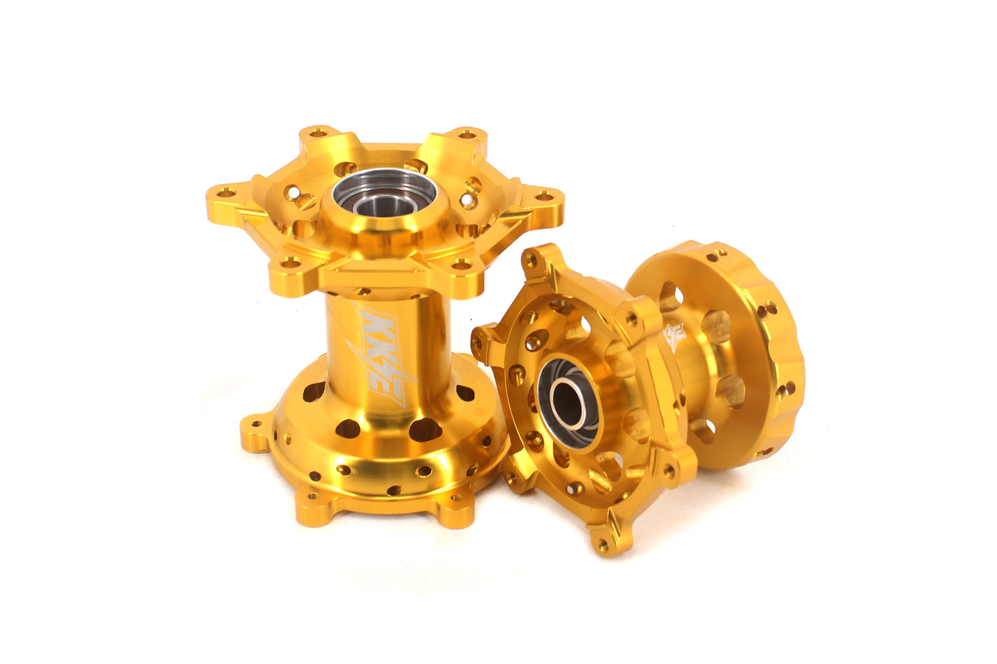 KKE CNC Gold Front & Rear Hubs Set For SUZUKI RM125 1996-2007 RM250 1996-2008
