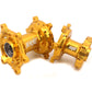 KKE CNC Gold Front & Rear Hubs Set For SUZUKI RM125 1996-2007 RM250 1996-2008