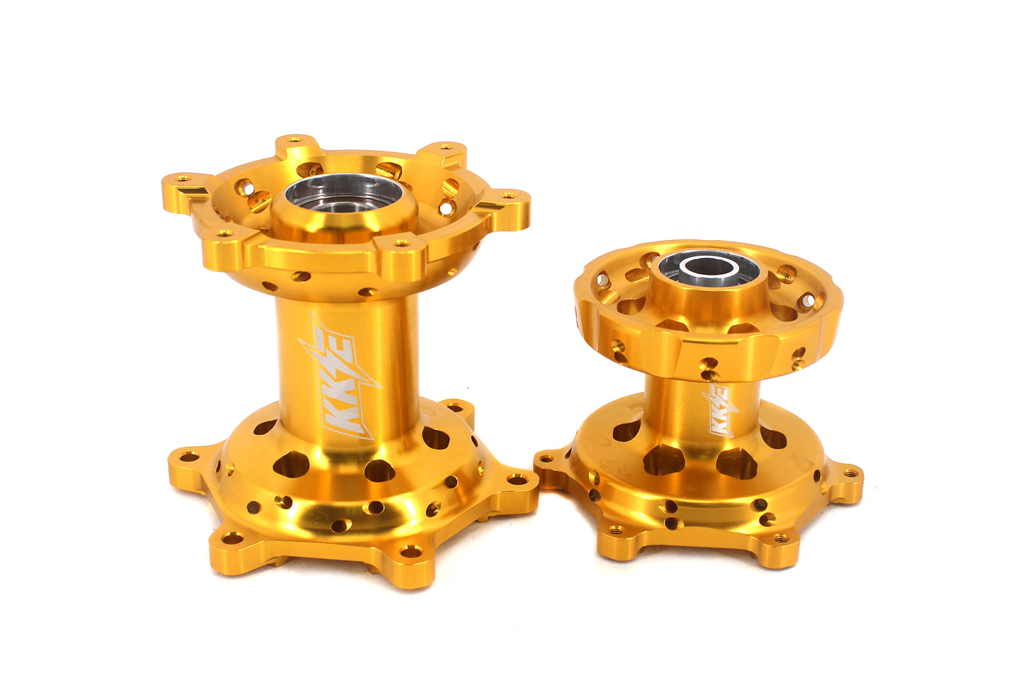 KKE CNC Gold Front & Rear Hubs Set For SUZUKI RM125 1996-2007 RM250 1996-2008